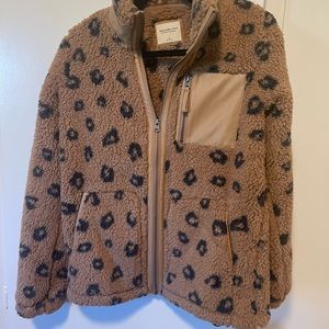 Abercrombie fleece zip up jacket